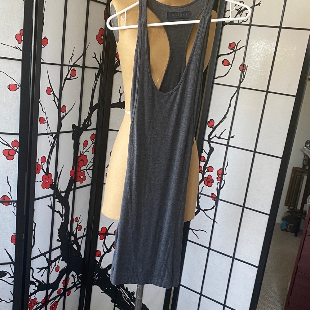 Fashion Nova Charcoal halter back mini Dress